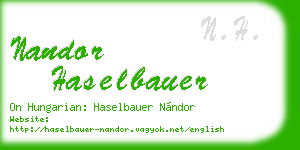 nandor haselbauer business card