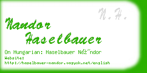 nandor haselbauer business card
